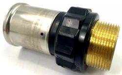 JOBLOT OF 48X MALE IRON ADAPTOR PRESS FIT COMPRESSION THREAD HENCO 17PK-5008 50MM X 1½