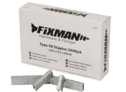 APPROX 170 PACKS OF 5000 FIXMAN TYPE 90 STAPLES 5.80 X 13 X 1.25MM