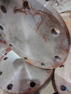 JOBLOT OF 6 - 285MM 8 HOLE 20MM THICK - METAL FLANGE - EN1092-1 - NEW NO BOX
