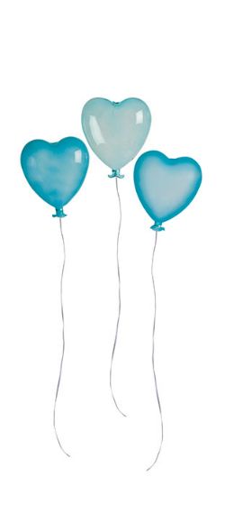 48 PCS NEW STOCK HOME LIVING BRANDED STOCK TO CLEAR - SET OF 3 15CM BLUE GLASS HEARTS - 3 ASSORTED