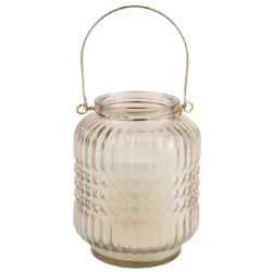 36 NEW STOCK HOME LIVING BRANDED STOCK TO CLEAR - 12CM WAX CANDLE IN GOLD GLASS