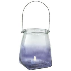 12 PCS HOME LIVING BRANDED STOCK TO CLEAR-BLUE CANDLE HOLDER H23CM LARGE