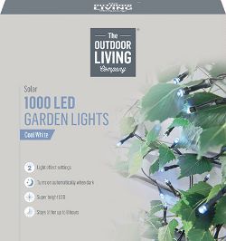 8 PCS NEW STOCK OF GARDEN SUMMER PRODUCTS TO CLEAR - SOLAR 1000 LED STRING LIGHT COOL WHITE LED