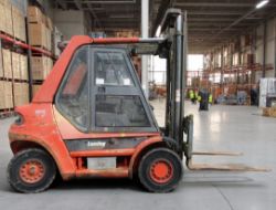 LINDE H70D FORKLIFT TRUCK – DIESEL – FULL CAB – 6.5 TON LIFT CAPACITY