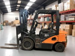 2019 DOOSAN D30S-5 DIESEL FORKLIFT – 3,000KG CAPACITY