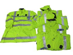 5 X EX POLICE HIGH VIS JACKETS MIXED SIZES GRADE 2 RRP £64.95