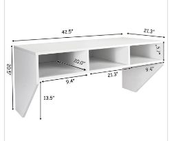 FLOATING WALL MOUNTED WHITE DESK