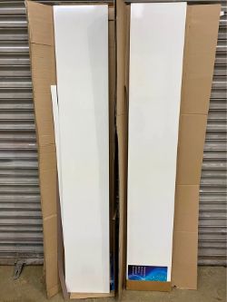 JOBLOT X2 WHITE GLOSS LAMINATE WORKTOPS