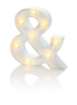12 PCS BRAND NEW SUMMER HOME GARDEN STOCK TO CLEAR- LIT METAL AMPERSAND SIGN 21CM