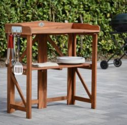 PALLET OF 20 X PLANT THEATRE BARBECUE OR POTTING BENCH WOODEN WORK STATION + 3 BBQ UTENSILS