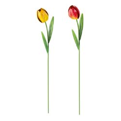 24 PCS GARDEN SUMMER BRANDED STOCK TO CLEAR- GARDEN METAL FLOWER,DECORATED STAKES -