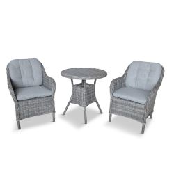 ST TROPEZ STONE 2 SEAT BISTRO SET LUXURY RATTAN GARDEN FURNITURE RRP £739