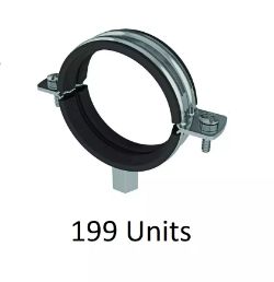 JOBLOT X199 RUBBER LINED CLIPS BOSS40 - 46 MM 2 PC - 19300066