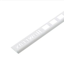 109 PIECES OF 9MM ROUND EDGE PVC TRIM WHITE 1.83M