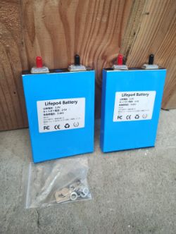 8X 500AH 3.2V LIFEPO4 BATTERIES, NEW.