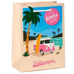 1056 X BRAND NEW VW T1 CAMPER BUS WAVES GIFT BAG MEDIUM