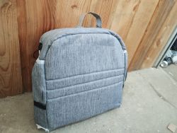 GREY- MULTIFUNCTIONAL BABY CHANGING BAG - NEW ALL THE ACCESSORIES