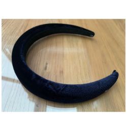 520 X BLACK 2.5CM WIDE PADDED VELVET HEADBANDS - 2CM PADDING - RRP £4550