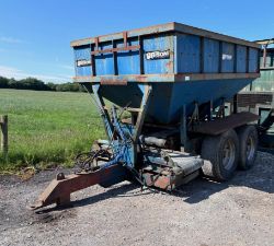 12 TON BISON TWIN AXLE STONE/GRAVEL CART TRAILER – FRONT DISCHARGE – TRACTOR TOWABLE