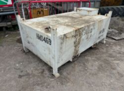 1350 LITRE BUNDED FUEL CUBE – DIESEL STORAGE BOWSER WITH FORK POCKETS