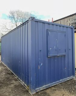 20FT LOCKABLE SHIPPING CONTAINER WITH OFFICE SECTION