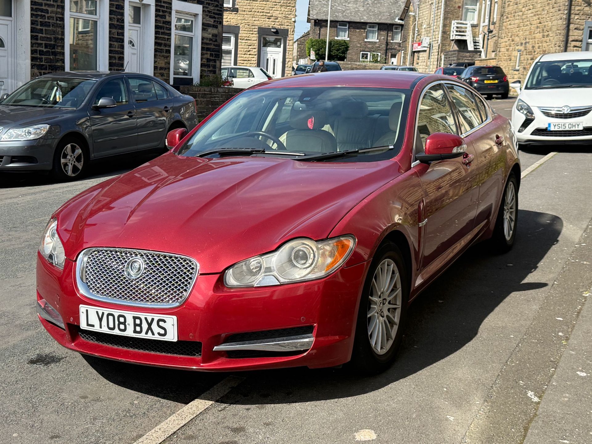 2008 JAGUAR XF LUXURY D V6 AUTO – 2.7 DIESEL – AUTOMATIC – RED >>--NO VAT ON HAMMER--<< - Image 4 of 16