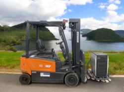 2022 DOOSAN B18X-7P 1.8T ELECTRIC FORKLIFT | TRIPLEX MAST | 2,687 HOURS