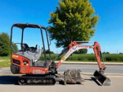 2016 KUBOTA KX015-4 MINI EXCAVATOR – 1.5 TON WITH 4 BUCKETS