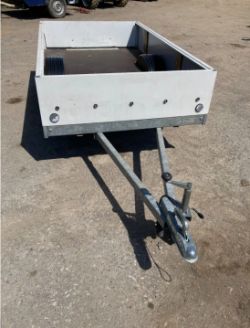 LIGHTWEIGHT UNBRAKED CAR TRAILER – 2M X 1.1M – BALL HITCH