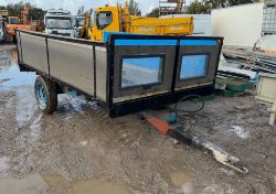 3 TON SINGLE AXLE TIPPING TRAILER – TRACTOR USE – SUIT DEUTZ, MASSEY, JOHN DEERE, FORD