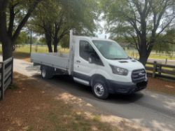 **(ONLY 68K MILEAGE)** 2021 ON 21 PLATE FORD TRANSIT 350 LEADER L3HI LWB DROPSIDE PICK-UP
