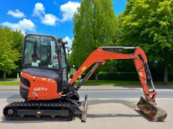2021 KUBOTA U27-4 2.7T MINI EXCAVATOR – FULL CAB