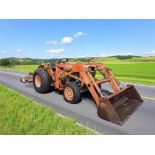 KUBOTA COMPACT TRACTOR MINI TRACTOR 4WD WITH POWER LOADER & TOPPER