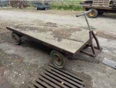 8FT X 4FT TOWABLE 4-WHEEL DOLLY TROLLEY – ANTIQUE RESTORATION PROJECT
