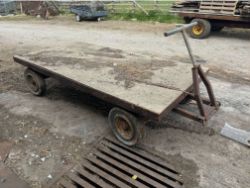 8FT X 4FT TOWABLE 4-WHEEL DOLLY TROLLEY – ANTIQUE RESTORATION PROJECT