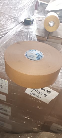 160 X ROLLS OF EXTRA LONG 500MTR BROWN PAPER TAPE 72MM