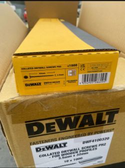 10 X 1000 DEWALT COLLATED DRYWALL SCREWS 32MM