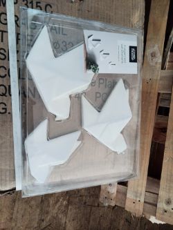 318 X GEORGE HOME 3 ORIGAMI BIRD WALL ORNAMENTS