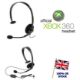 JOBLOT 20 X NEW OFFICIAL XBOX 360 LIVE ONLINE CHAT HEADSET WITH MIC GAMING HEADPHONES 2.5MM AUX - Image 1 of 6