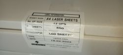 92,500 SHEETS X A4 LASER STICKERS (12 STICKERS PER SHEET) 1,110,000 LABELS - RRP £18,000