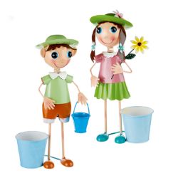 16 PCS GARDEN PLANTERS SUMMER BRANDED STOCK TO CLEAR- 38CM LARGE PLANTER FIGURE - 2 ASSORTED