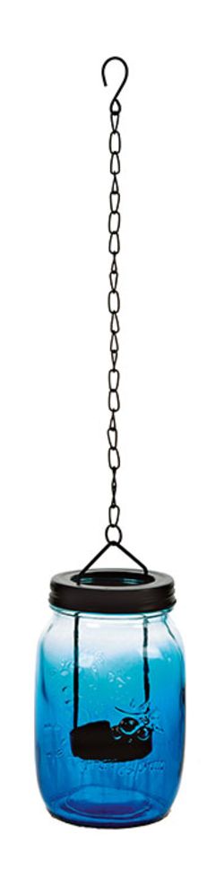 48PCS NEW STOCK HOME LIVING BRANDED STOCK TO CLEAR - 20CM BLUE GLASS HANGING T-LIGHT HOLDER