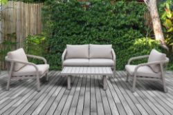 BORDEAUX COFFEE LOUNGE SET LUXURY ALUMINIUM GARDEN FURNITURE RRP £1918