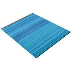 4 PCS BRAND NEW SUMMER INDOOR/OUTDOOR RUGS- 1.8 X 2.7M OCEAN BLUE ECO PLASTIC RUG REVERSIBLE XXL