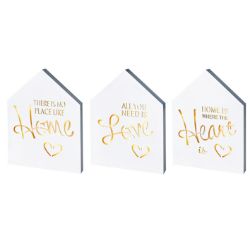 24PCS HOME LIVING BRANDED STOCK TO CLEAR- BATTERY OPERATED LIT SIGN 3 ASSORTED -