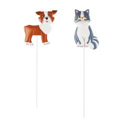 24 PCS GARDEN SUMMER BRANDED STOCK TO CLEAR- GARDEN METAL FLOWER,DECORATED STAKES -