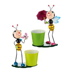 16 PCS GARDEN PLANTERS SUMMER BRANDED STOCK TO CLEAR- 27CM BUMBLE BEES PLANTER FIGURE - 2 ASSORTED