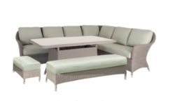 ALEXANDER ROSE HAZELMERE RECTANGULAR CORNER DINING SET LUXURY RATTAN GARDEN FURNITURE RRP £2900