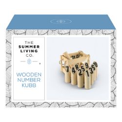 8 PCS - BRAND NEW STOCK TO CLEAR GARDEN OUTDOOR/INDOOR GAMES - 18CM WOODEN NUMBER KUBB