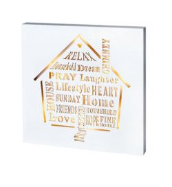 18 PCS HOME LIVING BRANDED STOCK TO CLEAR - 35 X 35CM BATTERY OPERATED HOME LIT SIGN